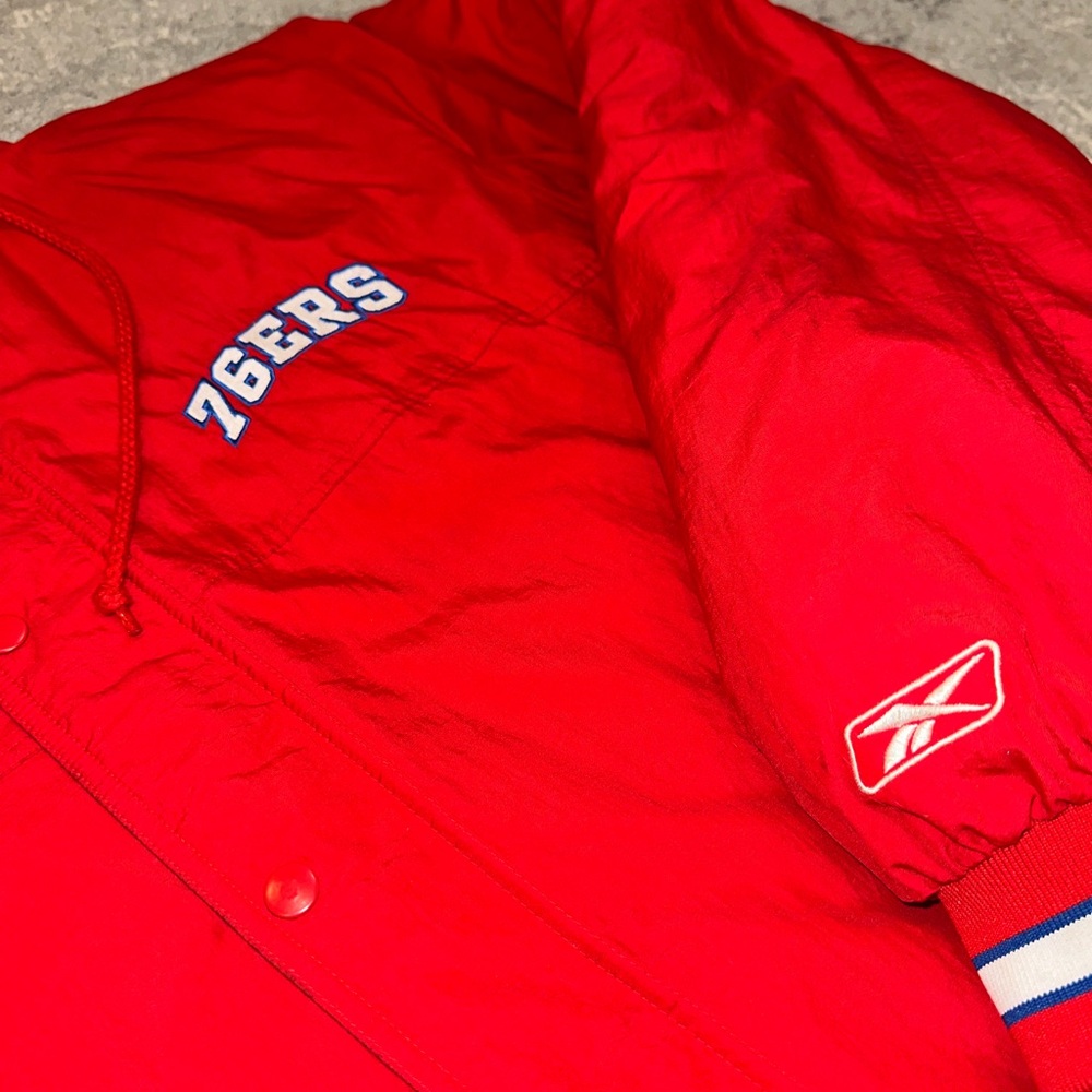 Red Hooded Puffer Jacket - Men's - Picture 6 of 13